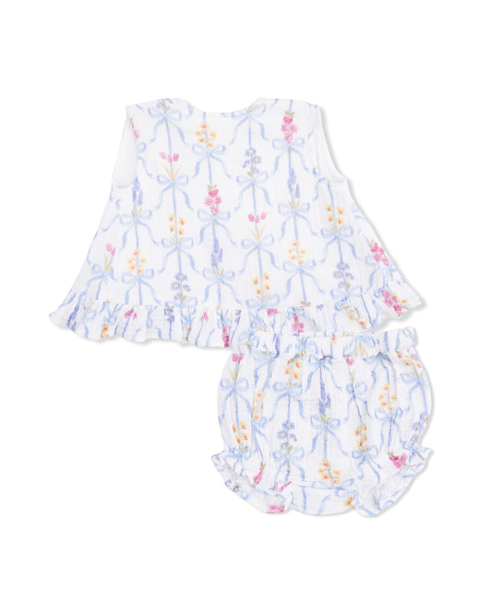 Ribbon Boutique- Ruffle Back Top and Bloomer