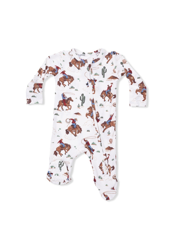 Buckaroo Western Zipper Footie
