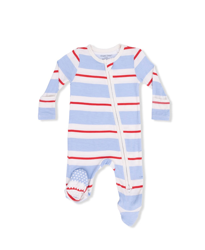 Preppy Rugby Zipper Footie