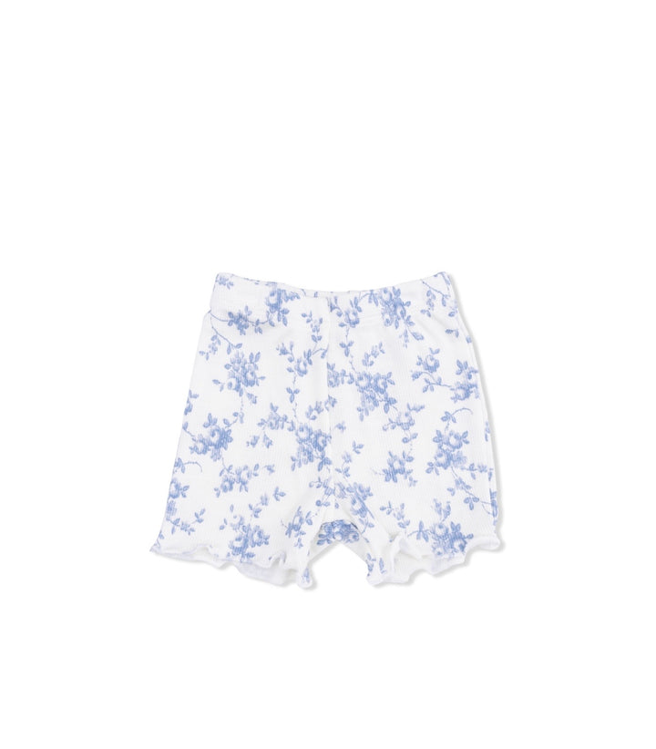 Baby Blue Vine Floral-Tank and Bike Shorts