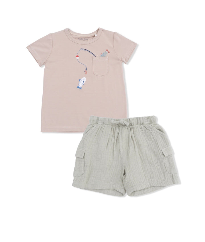 Gone fishing Crew Neck Tee and Cargo Shorts