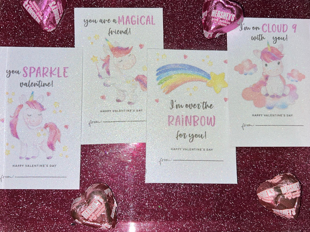 Unicorn Valentine's Card Kit