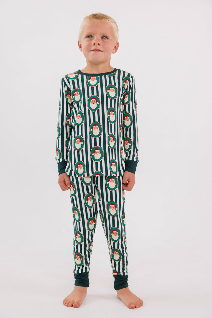 Green Santa Clause Lane Long Sleeve Pajama Set