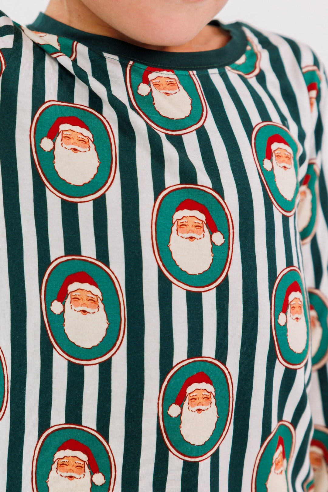 Green Santa Clause Lane Long Sleeve Pajama Set