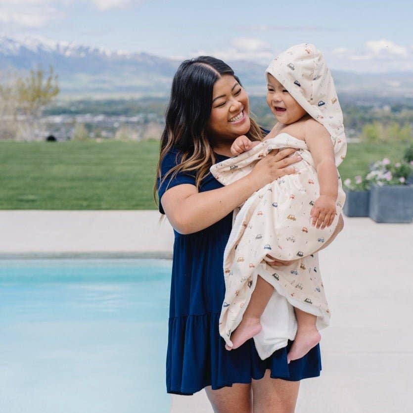 HOODED TOWELS: Tulips / Toddler