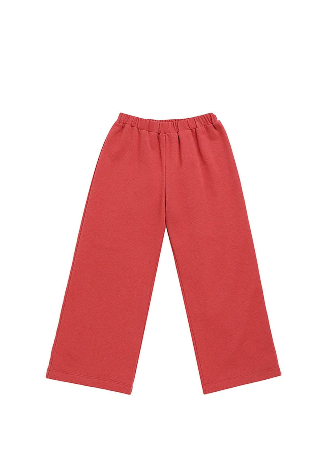 Red Rosie Solid Wide Leg Elastic Waist Sweatpants