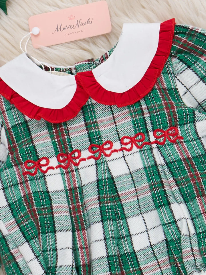 Green Holiday Plaid Bubble