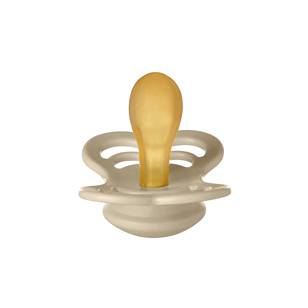 BIBS Pacifier Supreme 2 Pack Latex Vanilla/ Dark Oak