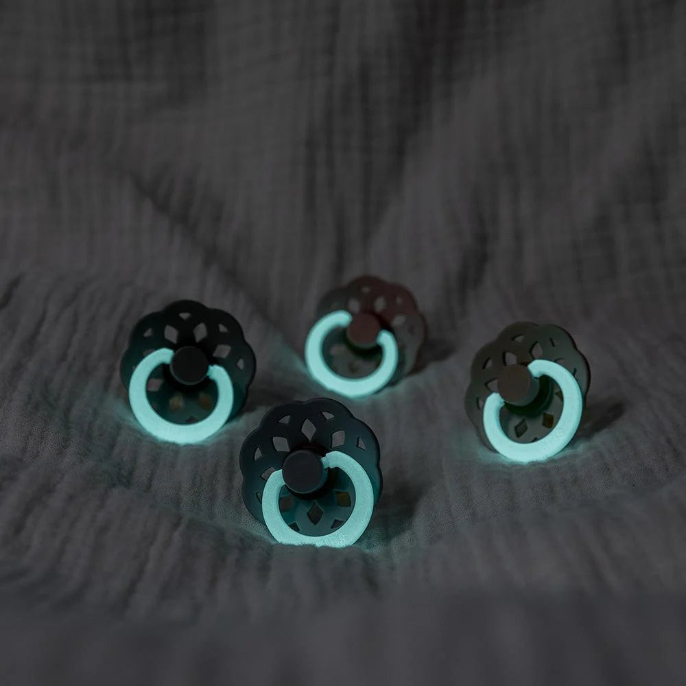 BIBS Pacifier Boheme 2pack Latex GLOW