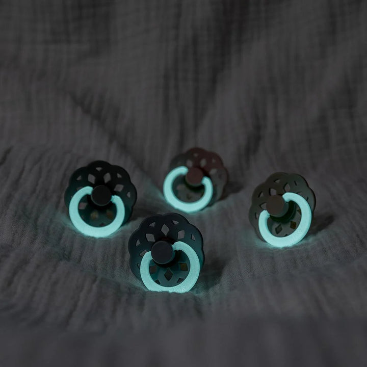 BIBS Pacifier Boheme 2pack Latex GLOW