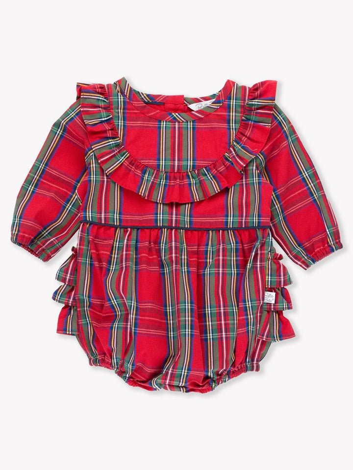 Tis the Season Plaid Bubble Romper