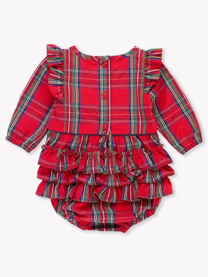 Tis the Season Plaid Bubble Romper