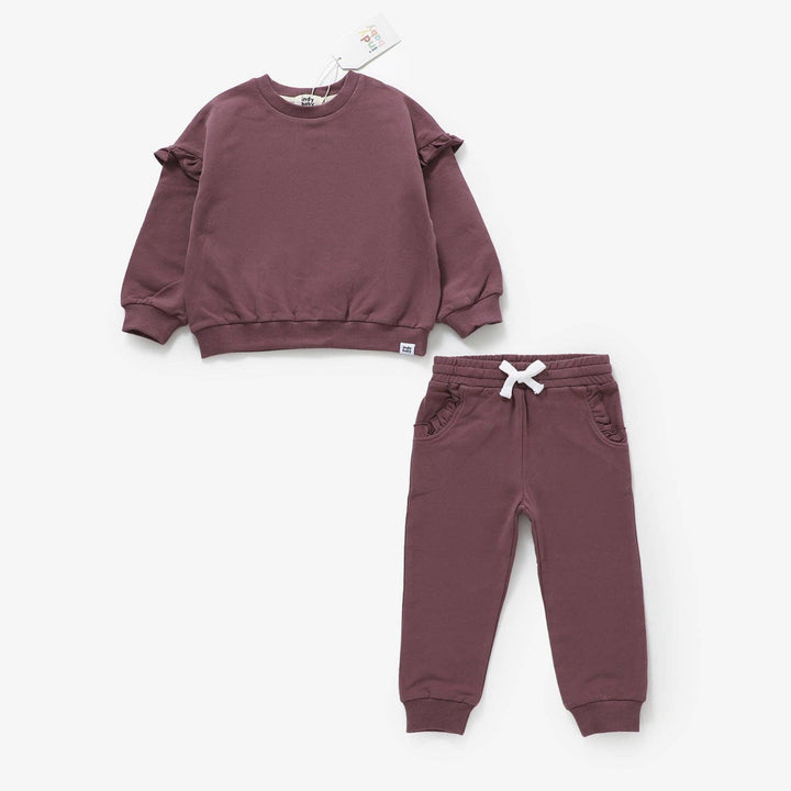 Ruffle Set - Plum: 18-24 MONTHS