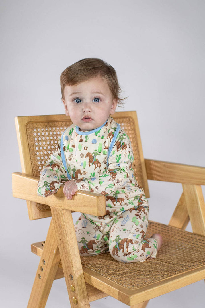Saddle Up, Cowboy Toile - Bib Set