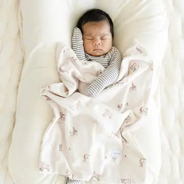 Minky Stretch Mini Blanket- Farm Animal