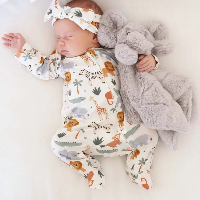 Safari Snuggles Zipper Footie
