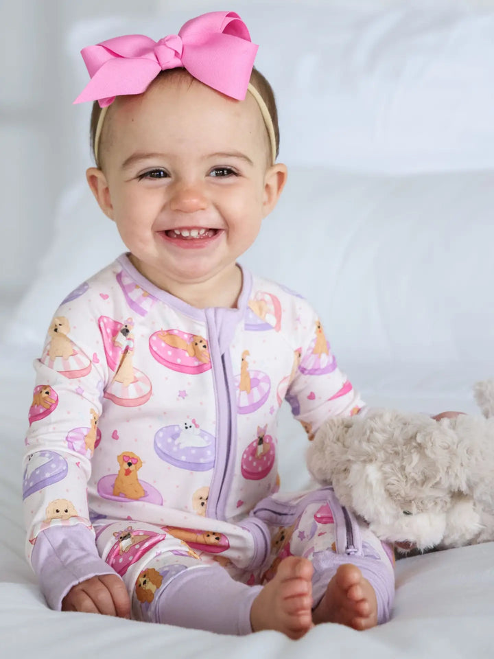 Poolside Pups Convertible Zip Romper