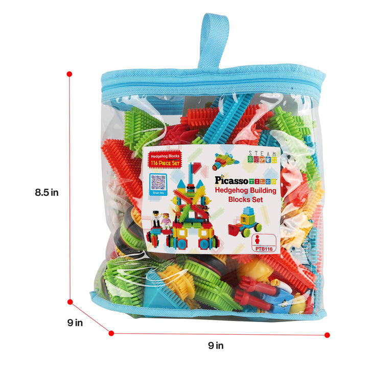 PicassoTiles 116pc Hedgehog Building Blocks Building Toy