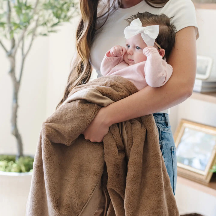 Lush Receiving Blanket- Hazelnut