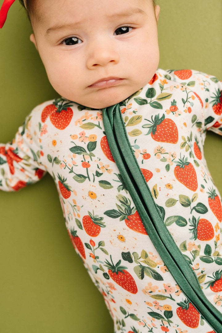 Vintage Strawberry Bamboo Convertible Sleeper