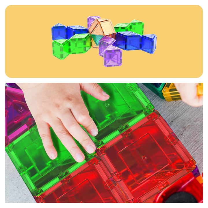 PicassoTiles 101pc Magnetic Tile Building Set STEM Toy