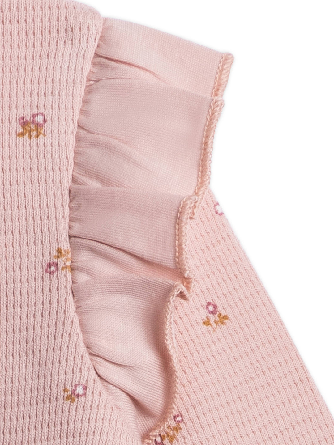 Mila Waffle Knit Flutter Sleeve Romper - Tilda Floral: 12-18M
