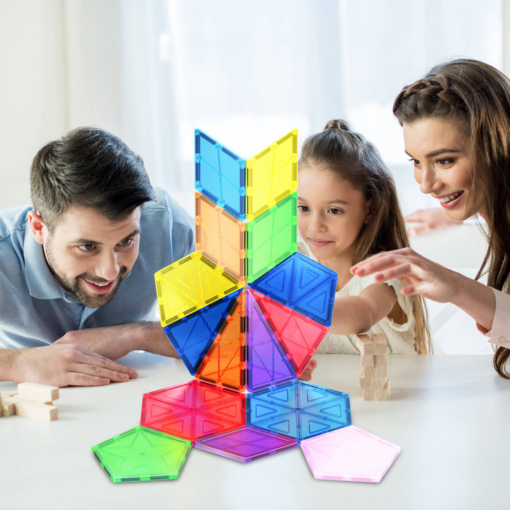 PicassoTiles 16pc Magnetic Tile Building Set STEM Toy