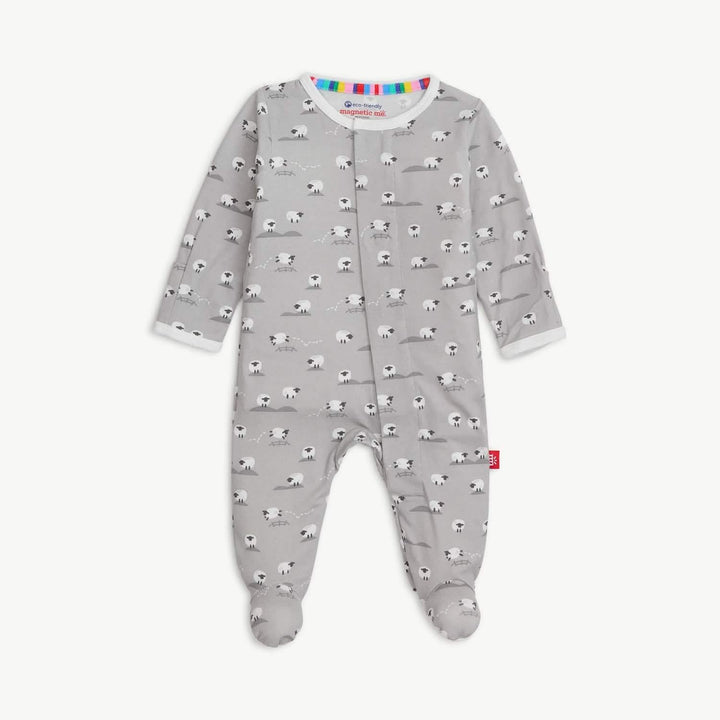 Baa Baa Baby Gray Magnetic Me Footies