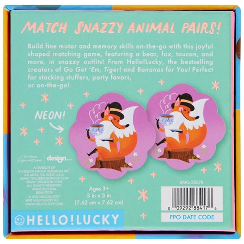 Snazzy Animals Memory Game