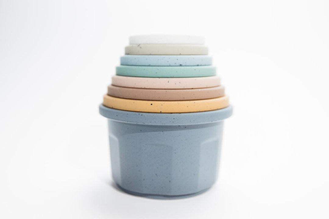 Silicone Stacking Cups | Speckled