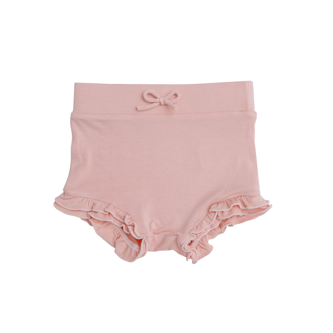 High Waist Shorts-Modern Basic Dust Pale Pink