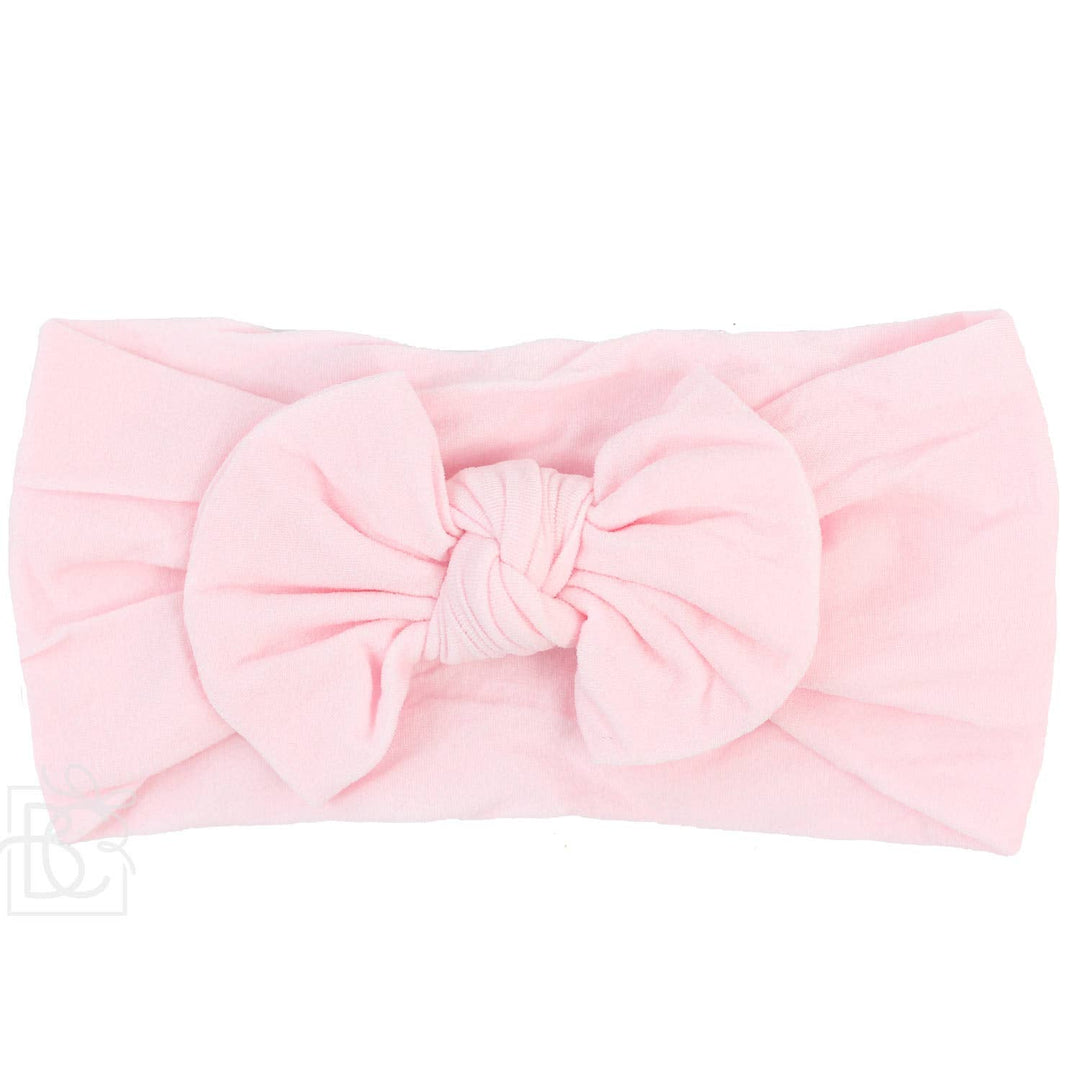 WIDE PANTYHOSE HEADBAND WITH KNOT BOW (SOLIDS)