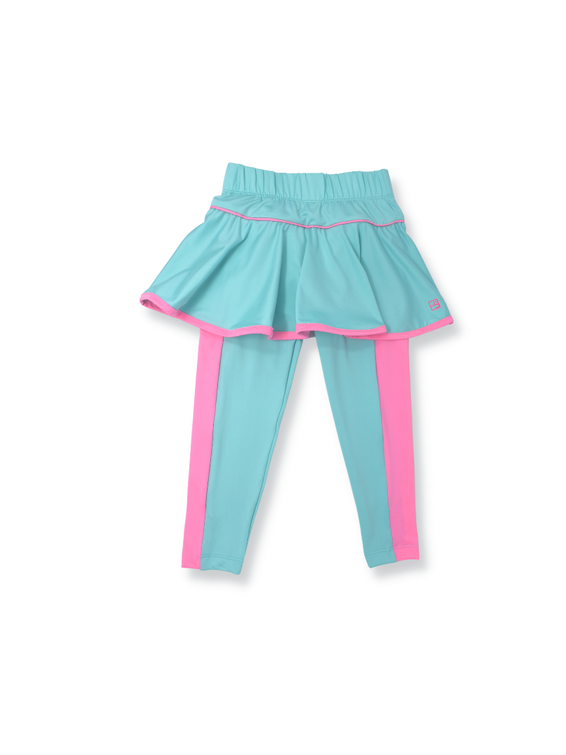 Mallory Leggins/Skirt - Mint and hot pink