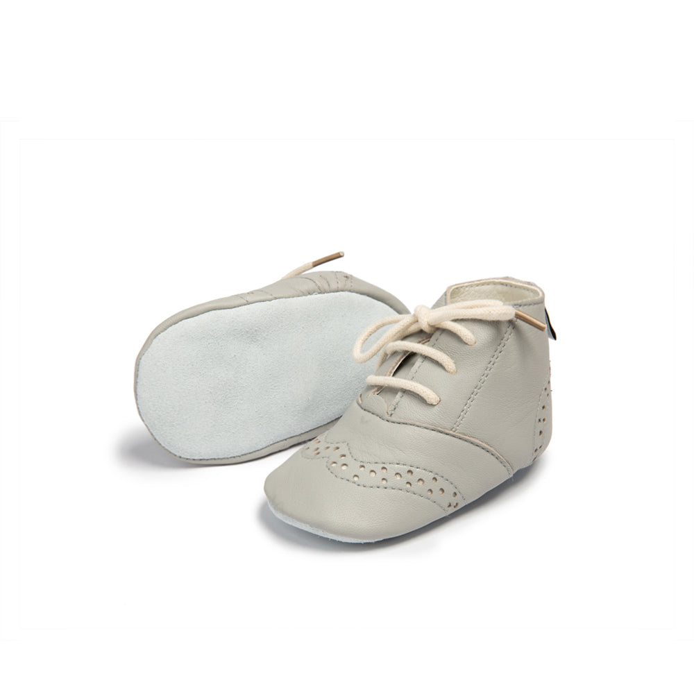 Classic Lace-Up Baby Shoe - Greystone