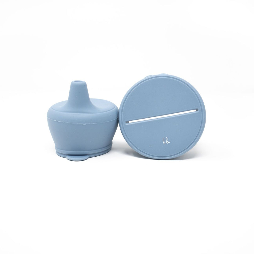 Silicone Snack & Sippy Cup Lid Set-Slate