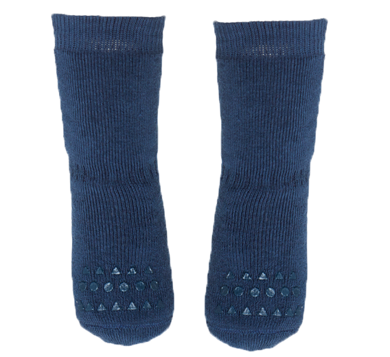 GoBabyGo Non-Slip Socks - Petroleum Navy Blue